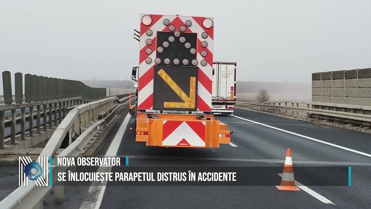 SE ÎNLOCUIEȘTE PARAPETUL DISTRUS ÎN ACCIDENTE