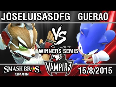 #Vampir3 Regional de Alicante - Joseluisasdfg (Fox) VS Guerao (Sonic) SSB4 Winners Semis - Top 8