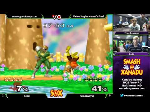 S@X Weekly   Redd (Fox) Vs. Thumbswayup (Captain Falcon) Melee Singles WF - SSBM