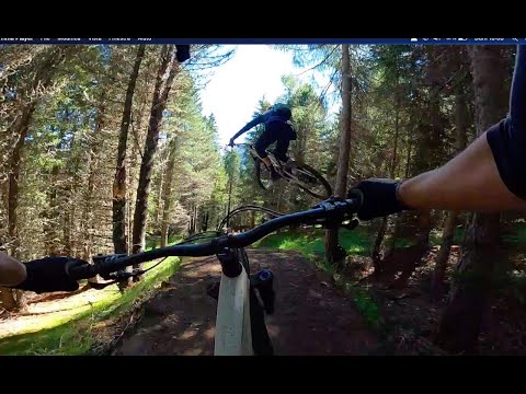 Jump Line MTB trail in Val Gardena Dolomiti