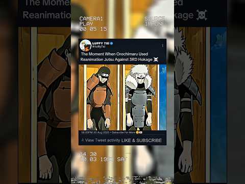 When Orochimaru Revived 1st And 2nd Hokage ☠️