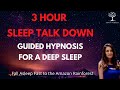STRONG Deep Sleep Talk Down Hypnosis | Black Screen| (Relaxing Music & Rain Sounds!)