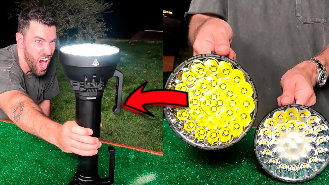 I tested the world's STRONGEST flashlight, and it's UNBELIEVABLE! 😱🤯