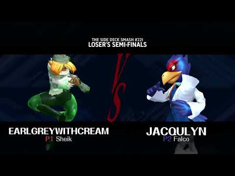The Side Deck Smash #221 - EarlGreyWithCream (Sheik) vs Jacqulyn (Falco) - Winner's Semi-Finals-SSBM