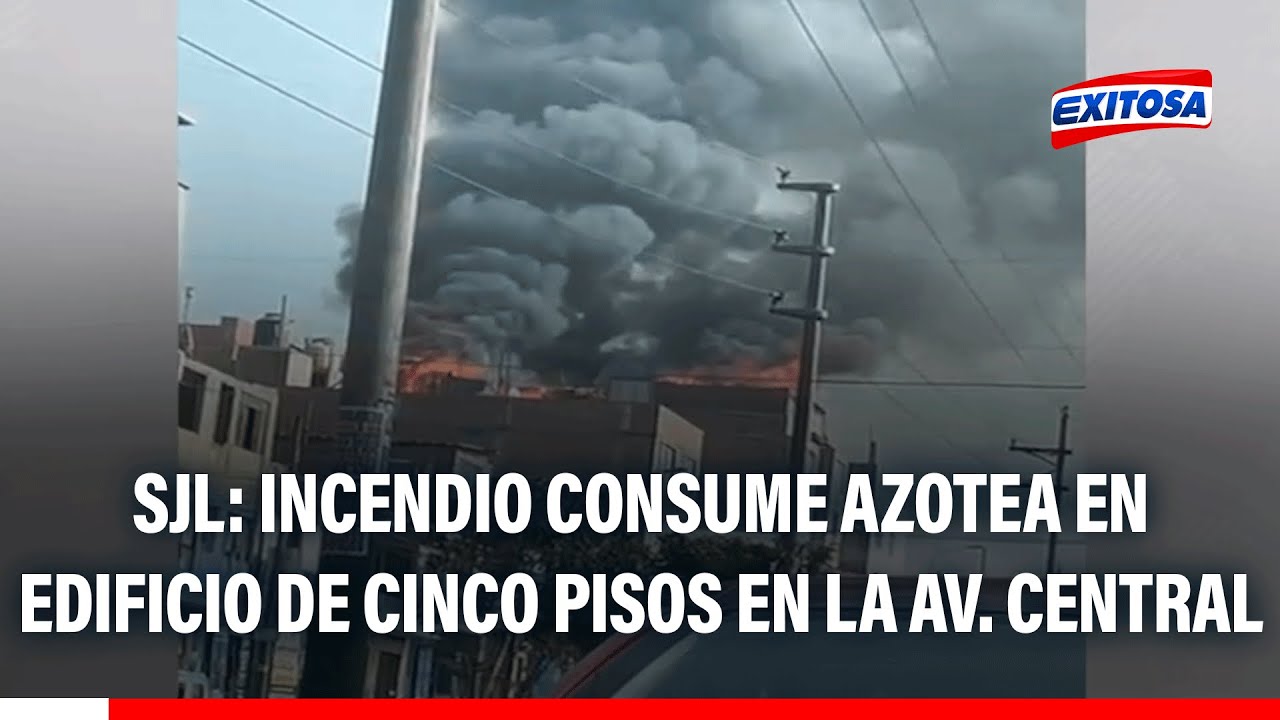 🔴🔵 SJL: Incendio consume azotea en edificio de cinco pisos en la Av. Central
