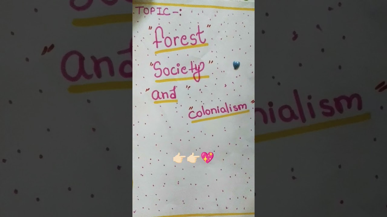 interdisciplinary project history forest society and colonialism #class 9th