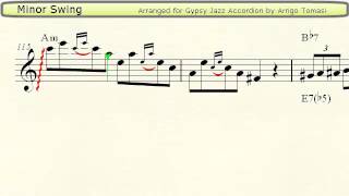 Minor Swing - Gypsy Jazz Accordion Sheet Music