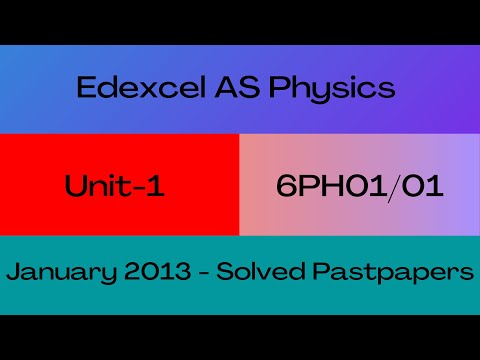 Edexcel AS - Physics January 2013 - Unit-1 Solved by Raza Kayani