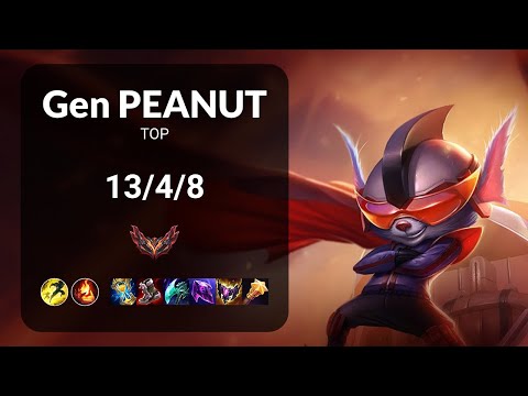 Gen Peanut Rumble vs Renekton TOP - KR GRANDMASTER Patch 13.20