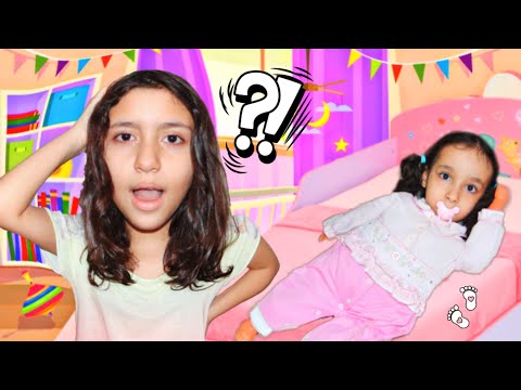 Maria Clara finge ser bebê 👶🏻 | Maria Clara pretend to play baby