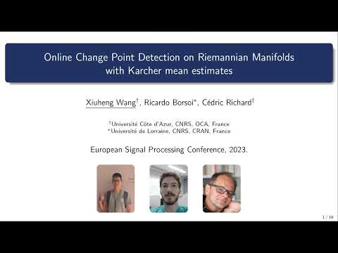 Online Change Point Detection on Riemannian Manifolds  with Karcher mean estimates (EUSIPCO 2023)