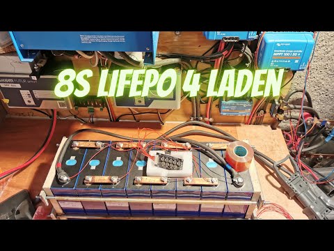 Das erste mal Laden #Lifepo4 #Speicher 24v 8s 7kWh #Balancer  #Mppt #Laderegler #Energiewende #Akku