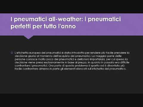 I pneumatici all weather i pneumatici perfetti per tutto l'anno