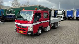 شاحنة مسطحة < 3.5طن FUSO Canter 3C13D 4x2 *3,5T* Open Laadbak met Kraan Crewcab | صورة 4 - Autoline
