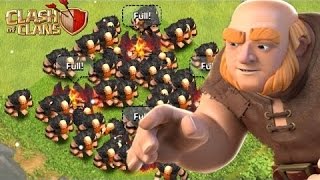 Clash Of Clans : All Level 5 Giants Attack (Fail) - Ramo