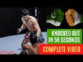 Pakistani ufc fighter knocked indian in 56 seconds | Ahmed Mujtaba Knocked Rahul Raju | Video