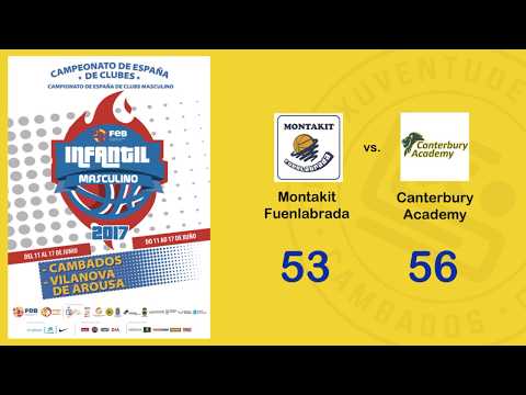 Fuenlabrada 53 - 56 Canterbury. J1. CEBIM 2017