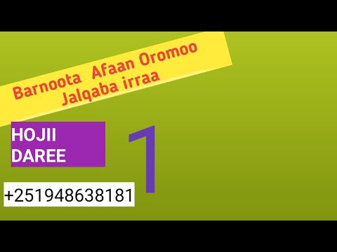 Barnoota Afaan Oromoo #HOJII DAREE#