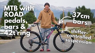 Drop bars at Leadville? 3x Champ Keegan Swenson has 37cm bars on his Highball hardtail