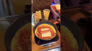 Look how this beautiful woman serves eggs, noodles, cheese and sausage so well #streertfood #food