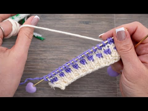 Mini Heart Knitting Stitch: A Sweet &amp; Simple Two-Color K