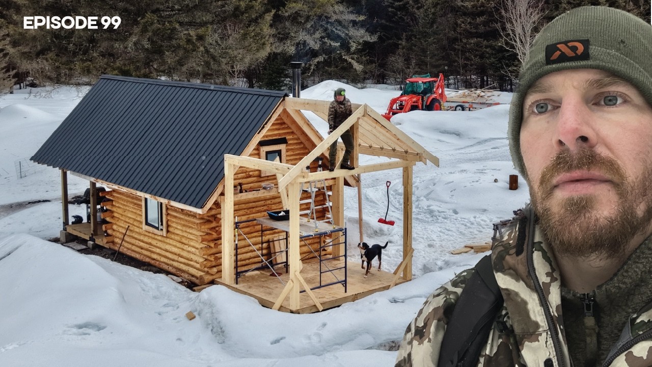 Bathroom Addition: Roof |EP99| Log Cabin Build on Off-Grid Homestead