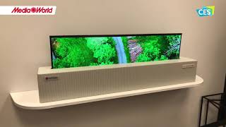 CES 2018 - Il TV avvolgibile di LG in funzione!