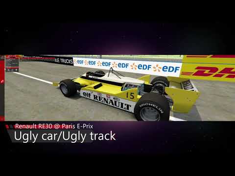 Ugly F1 cars - Renault RE30 - Paris E-Prix circuit - Assetto Corsa