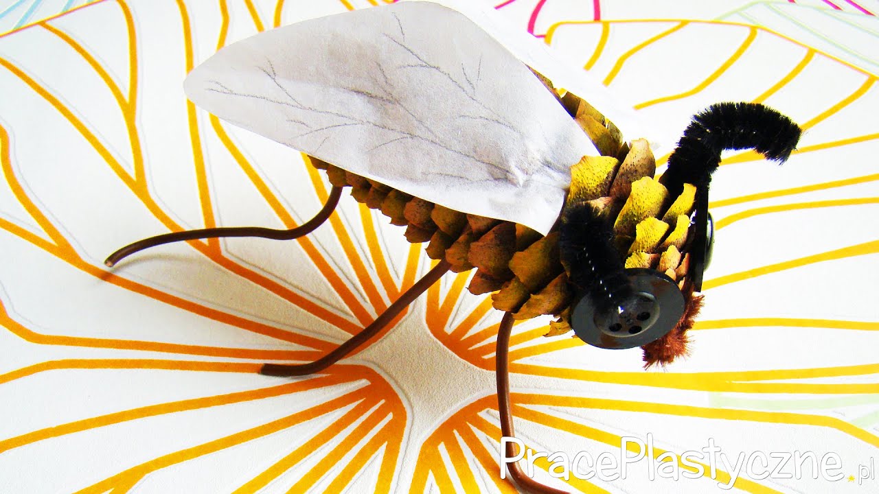 Jak zrobić pszczołę z szyszki?