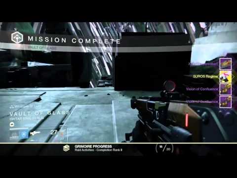 DESTINY VAULT OF GLASS HARD RAID REWARDS (ATHEON LEVEL 30)- 12/21/14