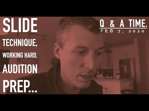 jazz trombone slide technique, how do I work so hard, and music school auditions! Ask Nick 006