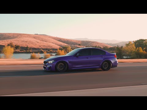 Violet Metallic BMW M3 | Sunset to Night Drive 4K