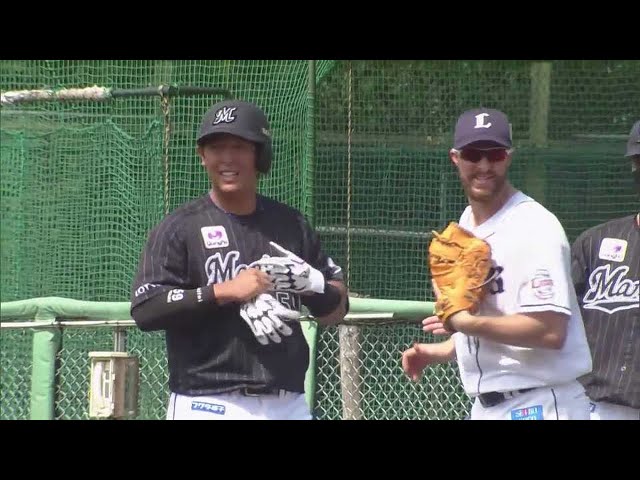 【ファーム】主砲の一振り!! マリーンズ・西川僚祐のタイムリーヒットで先制!! 2022年8月23日  埼玉西武ライオンズ 対 千葉ロッテマリーンズ