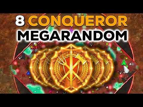 8 Conqueror Player FFA on MegaRandom in AOE4!