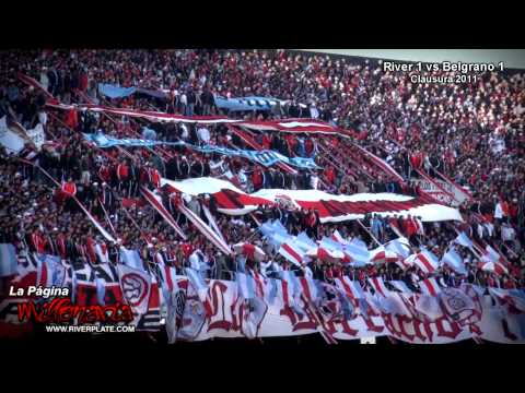 "Vamos Millonario / Que esta tarde tenemos que ganar" Barra: Los Borrachos del Tablón • Club: River Plate