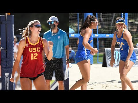No. 1 USC, No. 2 UCLA dominant on day one of the 2021 Pac-12 Beach Volleyball Championship