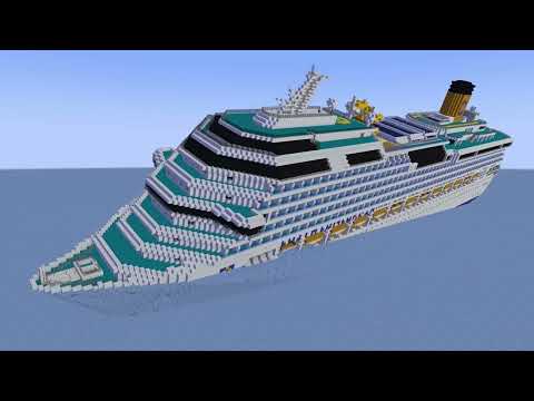 Minecraft Costa Concordia Animation (credit MrOceanTravel from planet minecraft)