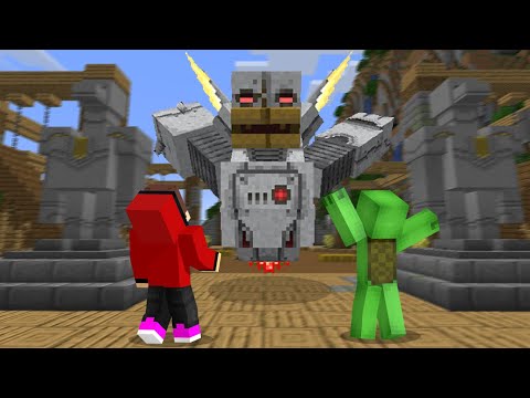 Quackenator ha distrutto il villaggio di JJ e Mikey in Minecraft! Maizen