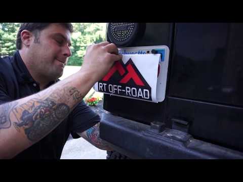 RT Off-Road's License Plate Bolt Lights Installation