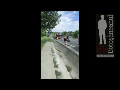 Accident cu victimă la Vlădeni, mașină răsturnată pe cupolă în șanț betonat