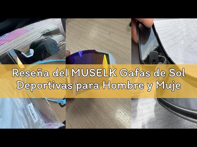 Vídeo relacionado con MUSELK Gafas de sol deportivas para hombre y mujer, gafas de sol polarizadas para actividades al aire libre, MTB, carreras, ciclismo, ciclismo, esquí, gafas de sol con UV400, color