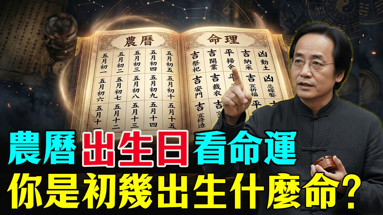 倪海廈：農曆出生日看命運！對照你的出生日，看看你是哪種命？#倪海廈 #命理 #易經  #命運 #算命 #風水 #八字 #國學智慧 #福報 #因果