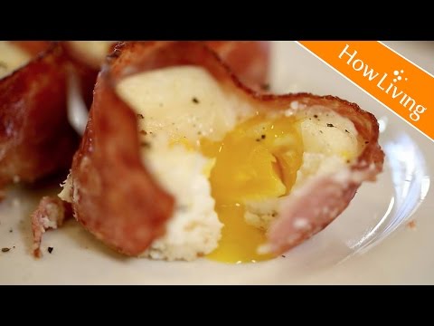 【早餐食譜】培根水波蛋吐司 早午餐蛋料理  Bacon Poached Egg Tart│HowLiving美味生活 Video