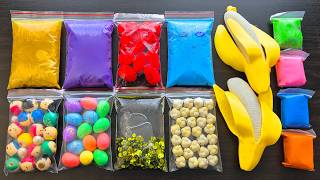 Making Relaxing Slime with Bags and Clay + Squihsy Banana Fluff