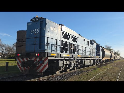 [4K] Tren cargado de NCA con la CRRC CDD-3A1 9455 pasando por Marcos Juárez!!!!!!