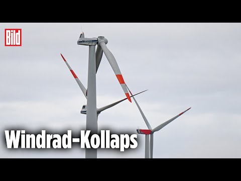 Sturmtief reißt Windradflügel ab