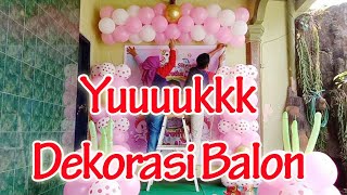 Download lagu Dekorasi Balon sederhana nuansa pink mp3