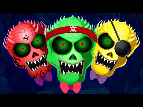 Baile esqueleto colorido aterrador y divertido | Dibujos animados de halloween | Pueblo Teehee