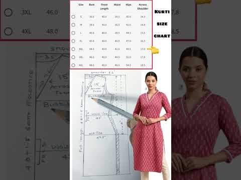 Kurti construction with the measurement chart.#fashion #saree #fashiondesign #vlog #fashiondesigner