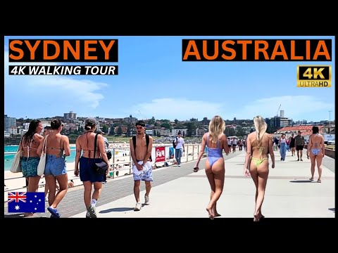 Sydney 4K Walking Tour | Bondi And Coogee Beach Walk | Coastal Views | 4K 60FPS